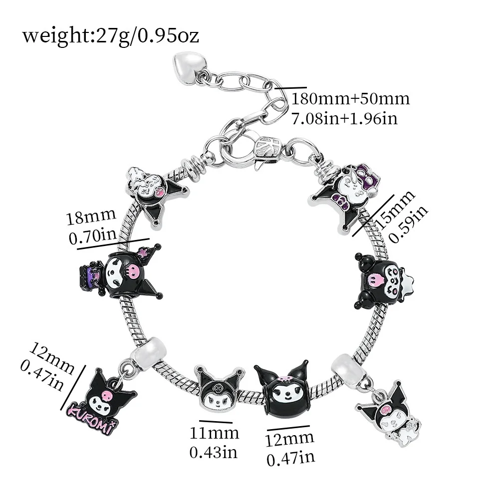 Japanese Anime Sanrio Hello Kitty Culomi Beads Bracelet for Women Girl Beaded Diy Bracelets Jewelry Girlfriend Birthday Gifts