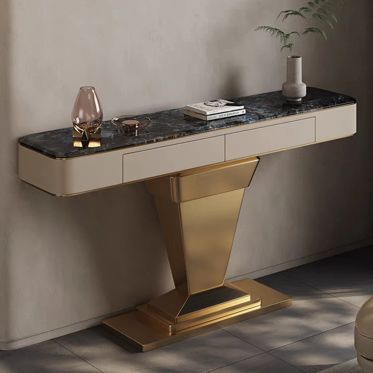 NOVA table de console noir Золотая мебель для дома настольный стол роскошной современной гостиной виллы