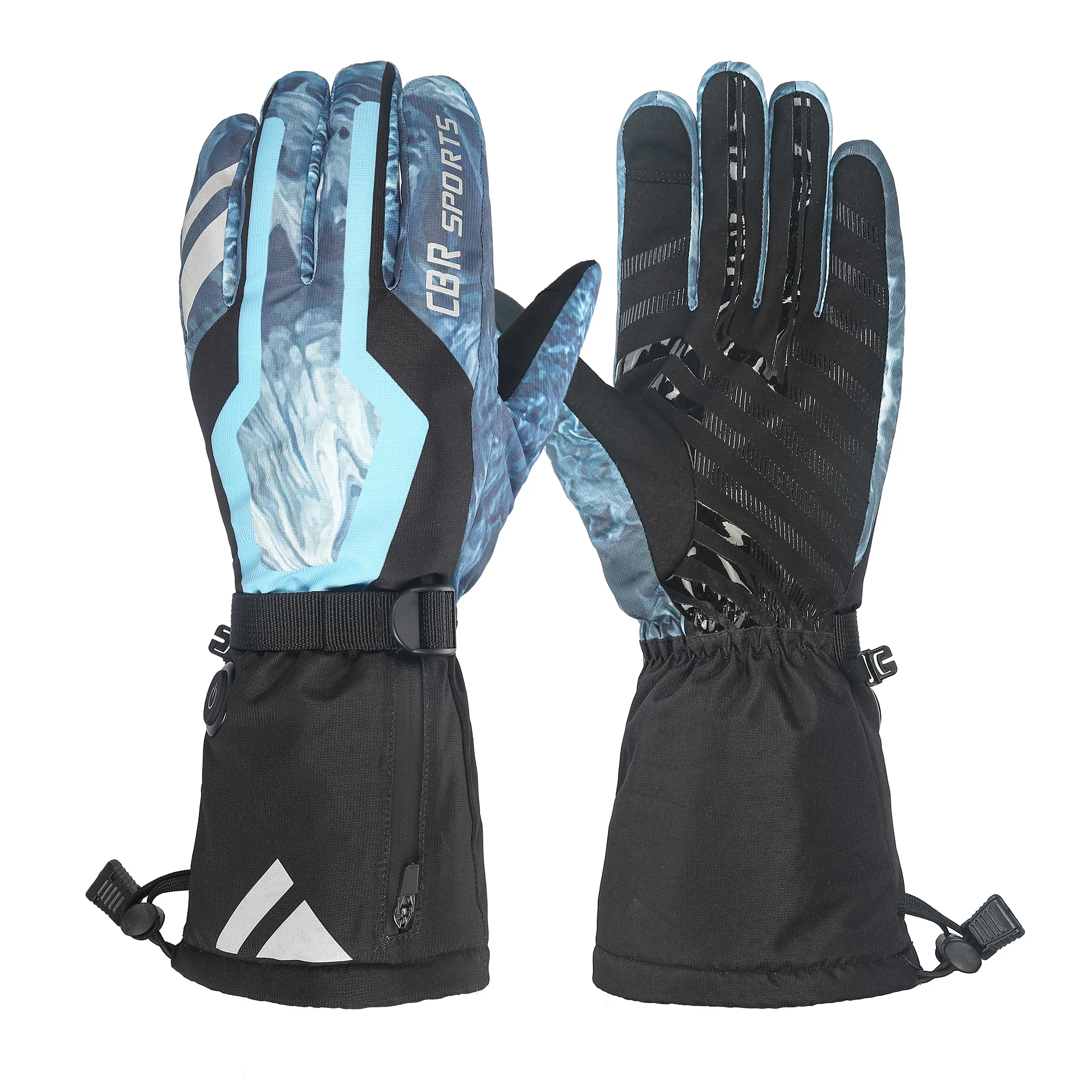 Зимние варежки для лыж, перезаряжаемые варежки с электрическим подогревом для езды на мотоцикле и велосипеде, варежки для работы с подогревом