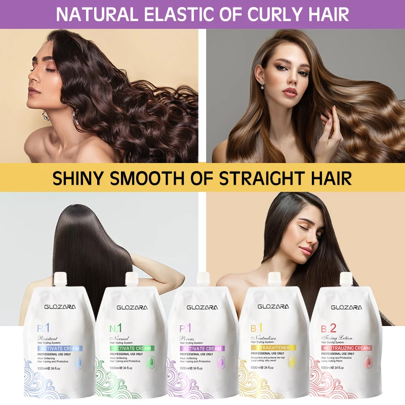Glozara Private Label Professional Salon Use OEM Logo Hot Perm Curly 4c Elastisity Wave Styling Permanet Perm Lotion