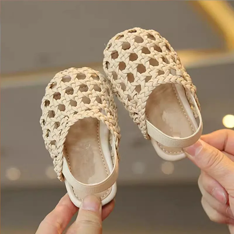 Y-Z Casual Bohemian Fashion Beach Roman Style Baby Flat slippers Comfortable Children 1-2 Years Baby Sandals