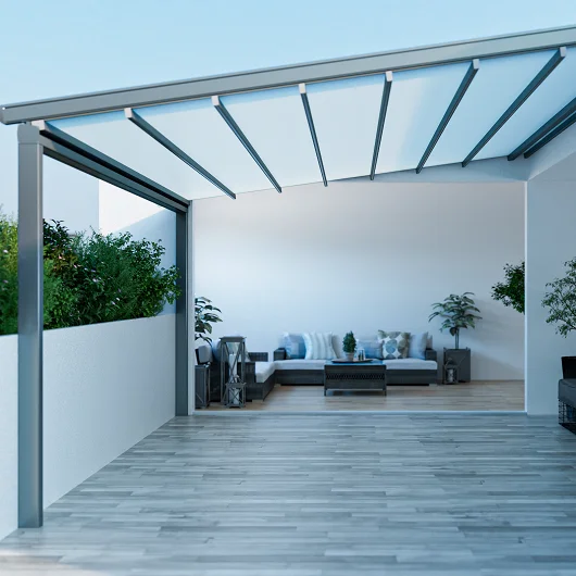 OEM Modern Aluminium Pergola Outdoor Waterproof Pergola Motorized Retractable Roof Garden Buildings