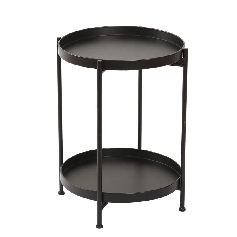 
hot sale Metal Round Modern coffee Table small side tabled home decor luxury gold black table 