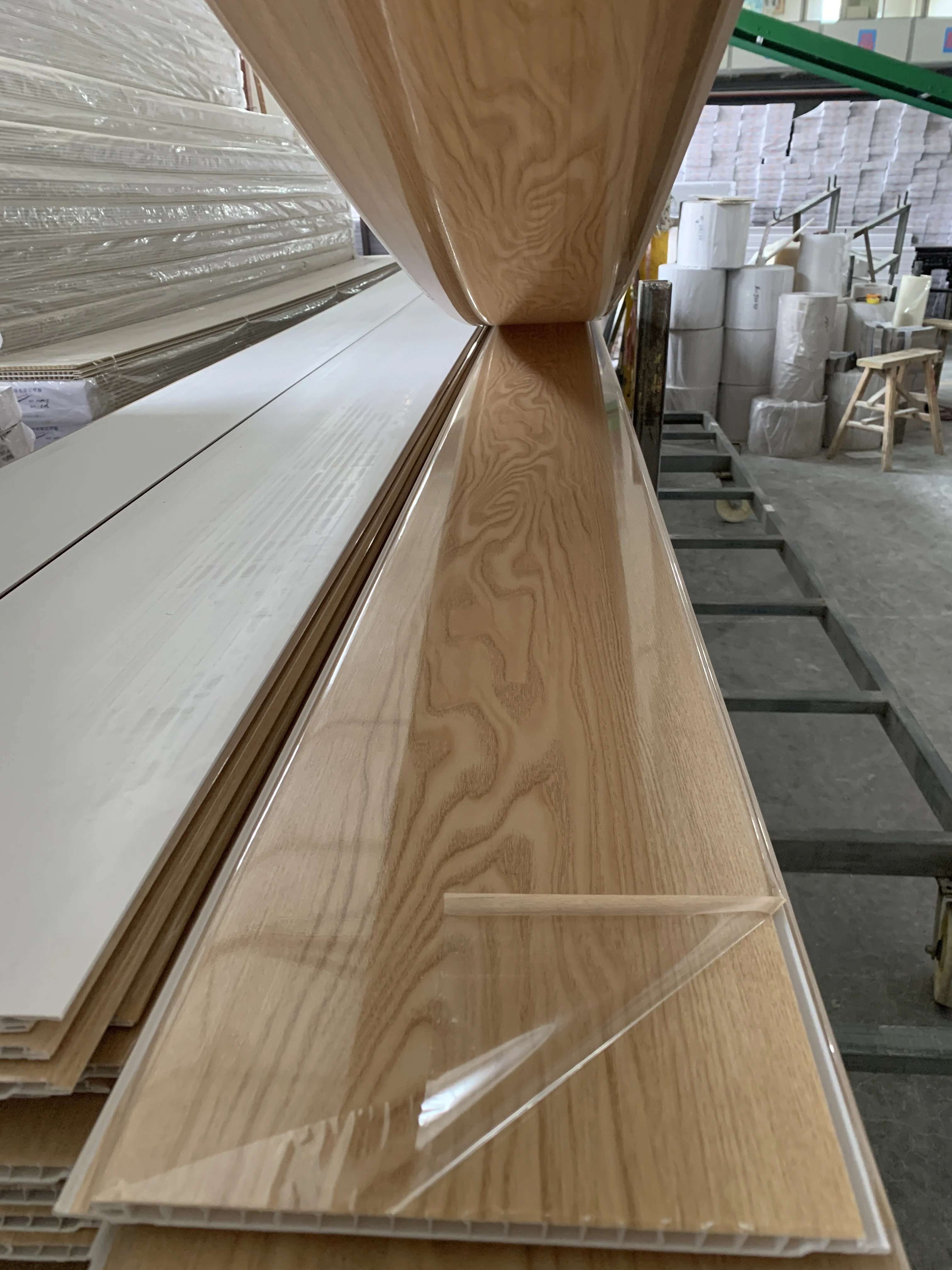 Cheap PVC Roof Sheet Hot Stamping Design False Ceiling Tile