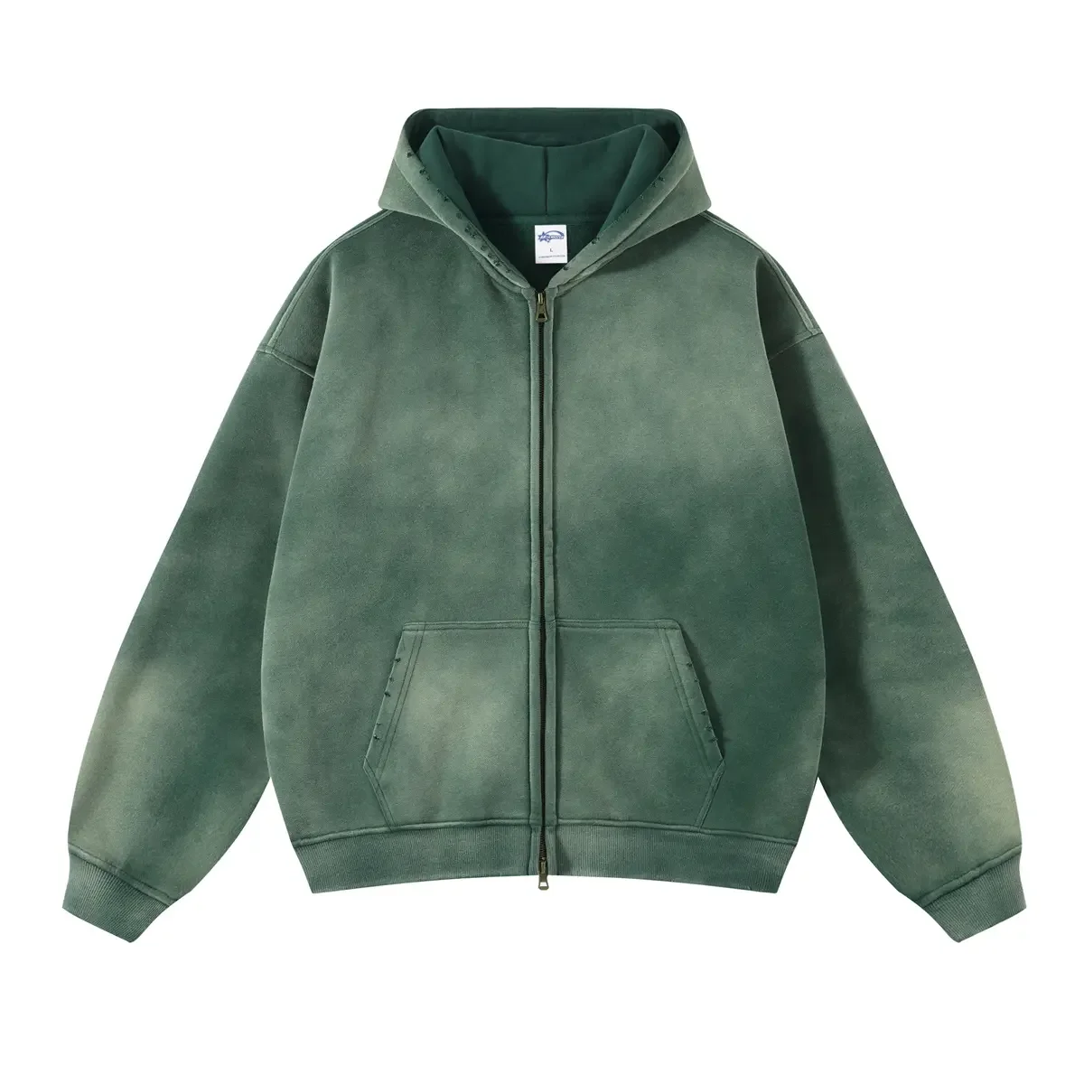 Factory wholesale custom heavyweight 420g antique batik old hooded sweater loose suitable for washed street wear ladies hoodie