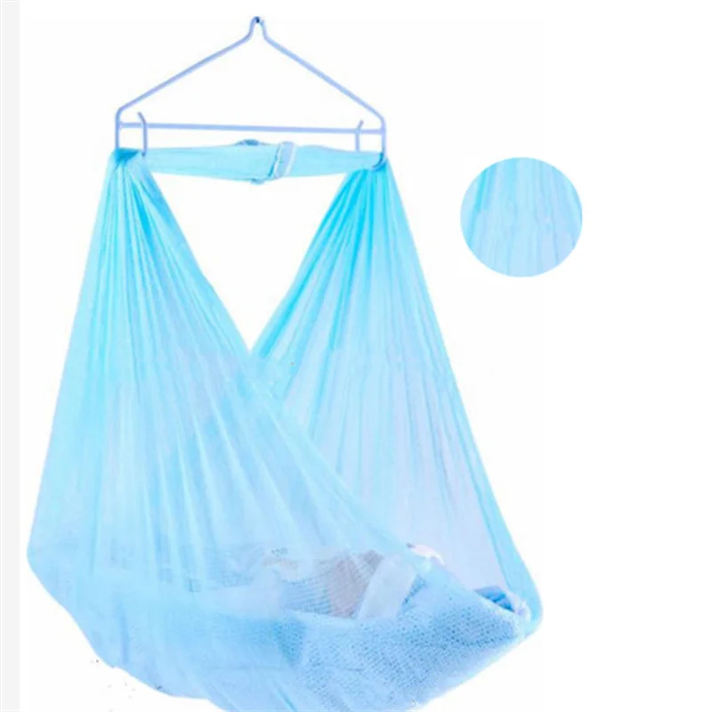 
blue and green baby net cradle/ baby hammock 