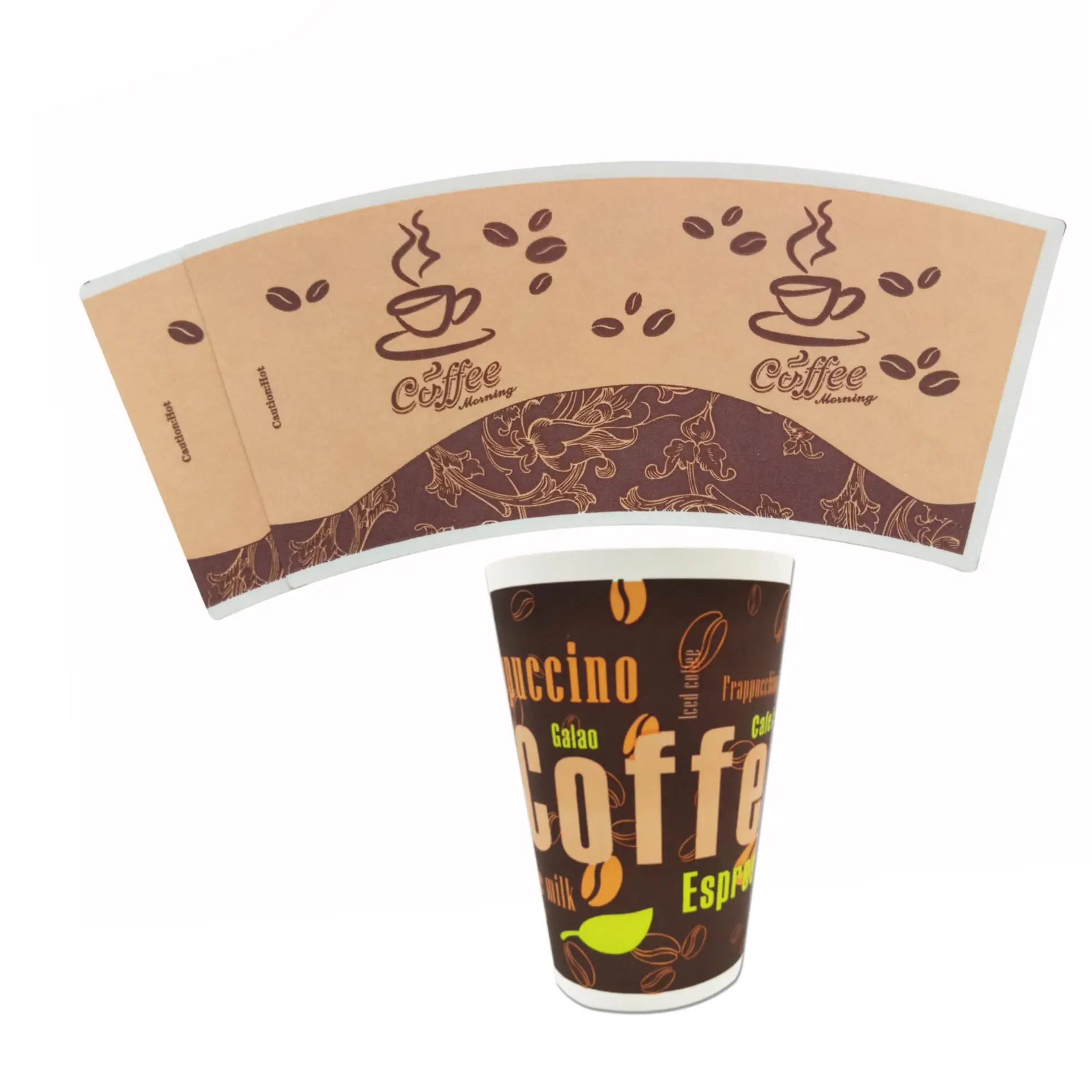 Disposable Raw Material for Paper Cups Single Wall Pe Coated Cup Fan in Stock