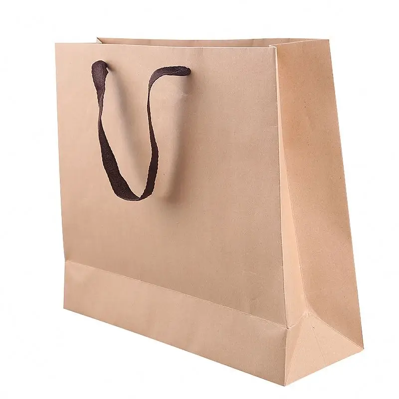 Cheap Any Color Shopping Accept Custom Order Bags Kraft Paper Bag With Handle