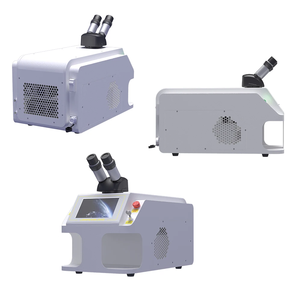 Desktop jewelry lazer welder machine small 100w 200w for  repair gold silver air cooling  laser spot welding machines