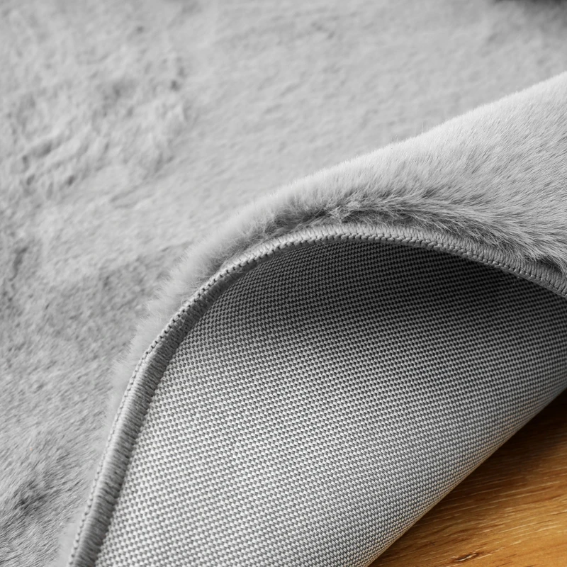 BSCI modern soft shaggy furry artificial rabbit long faux fur carpets and rugs