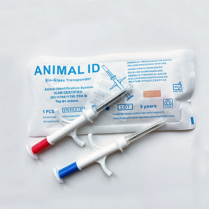 2.12x12mm 1.4x8mm ICAR bird Pets rfid pigeon ring dog microchip for animals microchip syringe implant gun