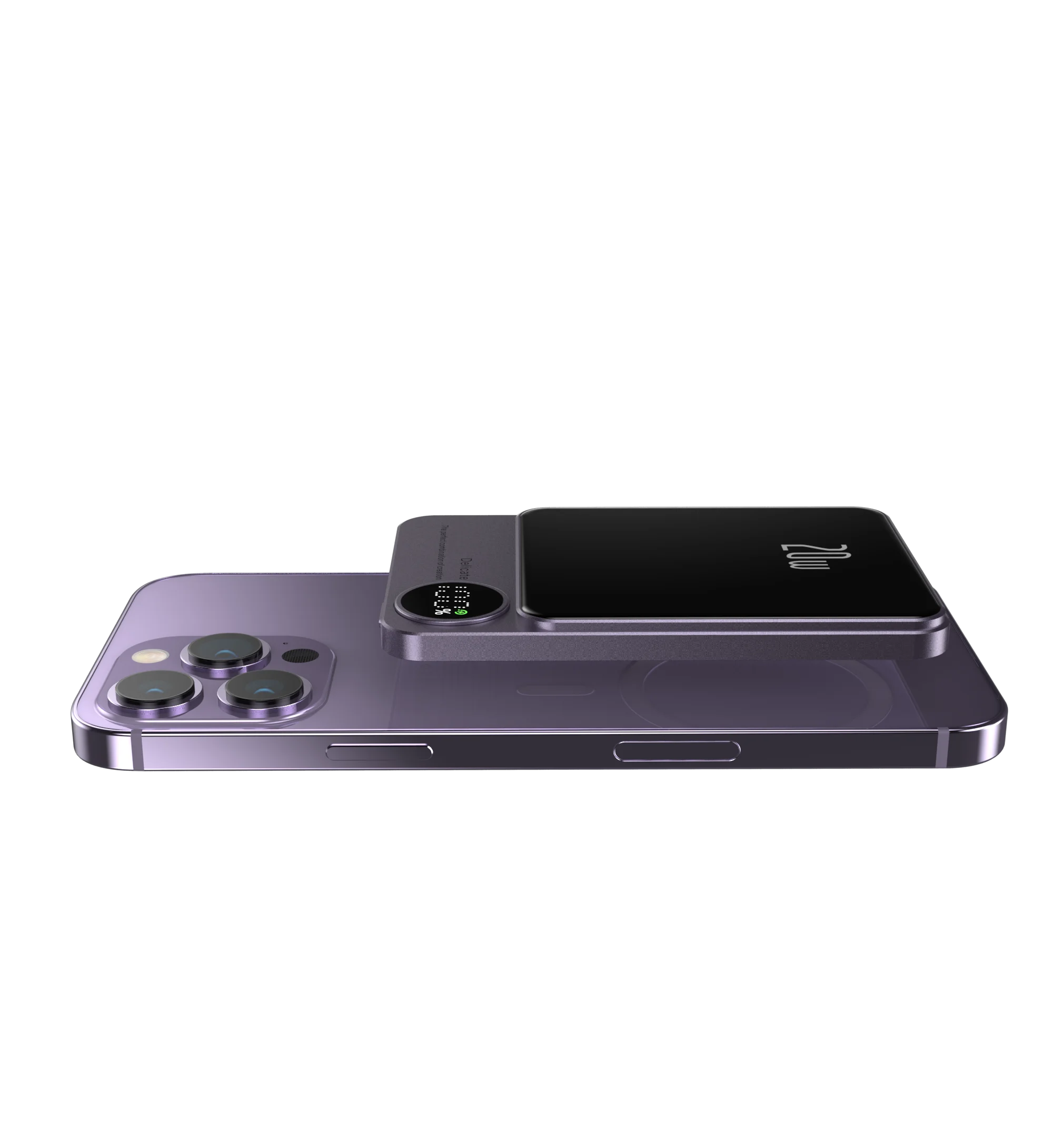 Newest Mini Portable Charger 5000mah 10000mah Powerbank Magnetic Wireless Charging Metal Power Bank with Led Display Q9