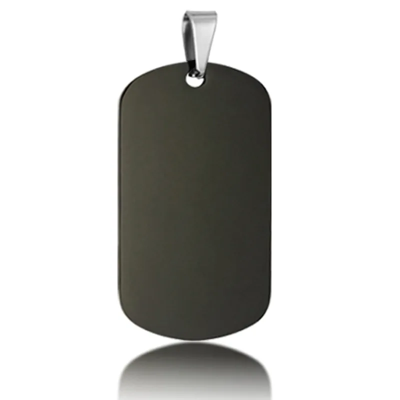 Custom Engraving Stainless Steel Blank Metal Dog Id Tags Sublimation Name  Necklace Dogtags Pendant Dog Tags With Chain