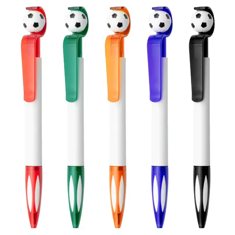 Promotional Soccer Shape Ballpoint Pen Fun Football Retractable  Ball Pens