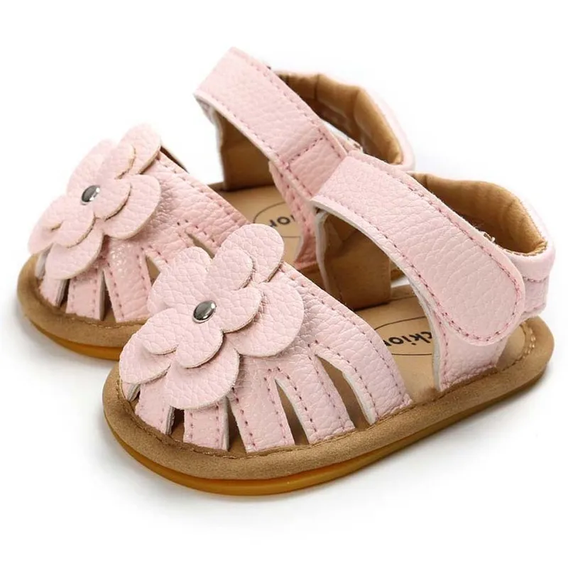 Newborn Toddler First Walkers Infant Shoes Baby Sandalen Summer Outdoor Flat Anti-Slip Flower Baby Sandals