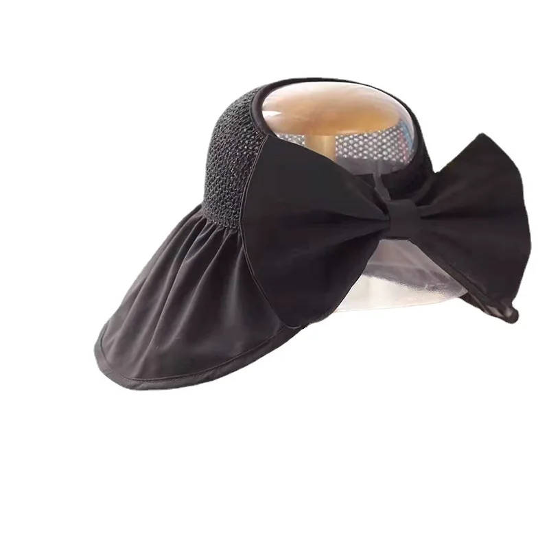TXL260 Outdoor Woman Beach Cap Travel Riding Big Brim Sports Caps Summer UV Protection Sun Empty Top Hat Foldable Visor Hats