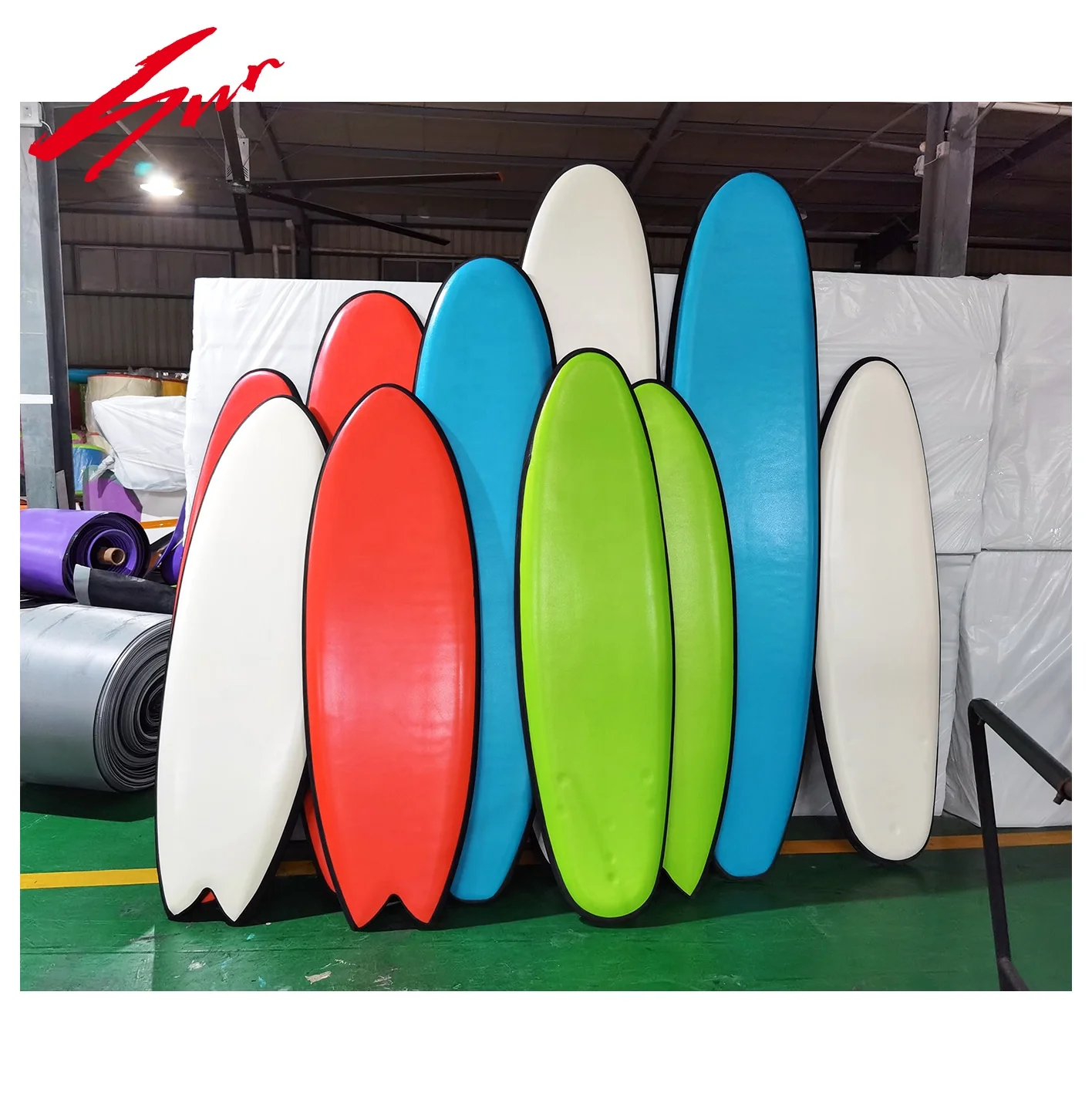 Heat Lamination 7' Soft Top Foam Surfboard Learner School Surf Board