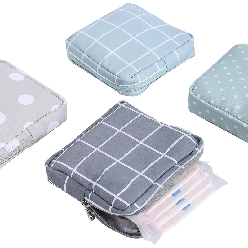 Women Small Cosmetic Bag Set Zipper Girls Mini Sanitary Napkins Makeup Lipstick Bags Travel Earphone Coin Organizer Pouch Bags