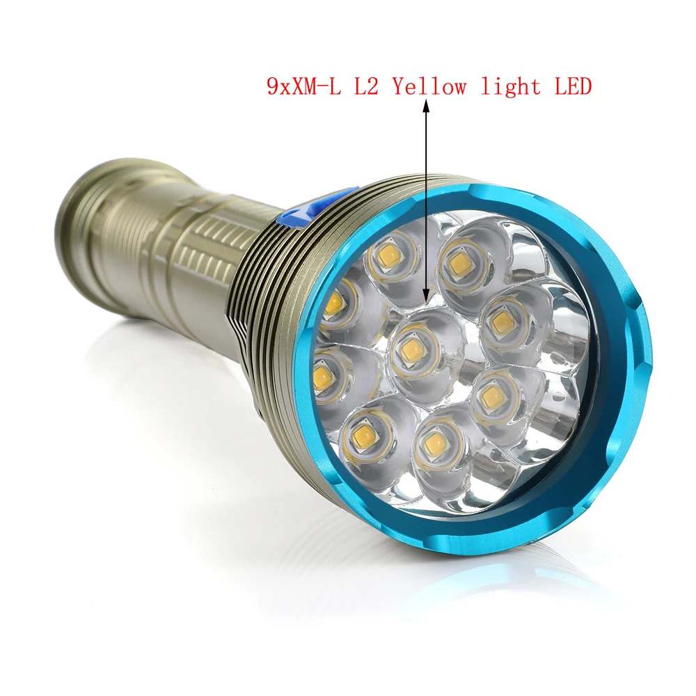 Powerful 10W XML2 T6 LED Underwater Flashlight High 3000Lumens LED Diving Torch