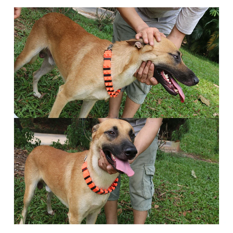 Tactical K9 Dog Training Collar XL Martingale With Poly Coated Nylon Durable Stainless Steel Chain Breakaway Plastic Feature