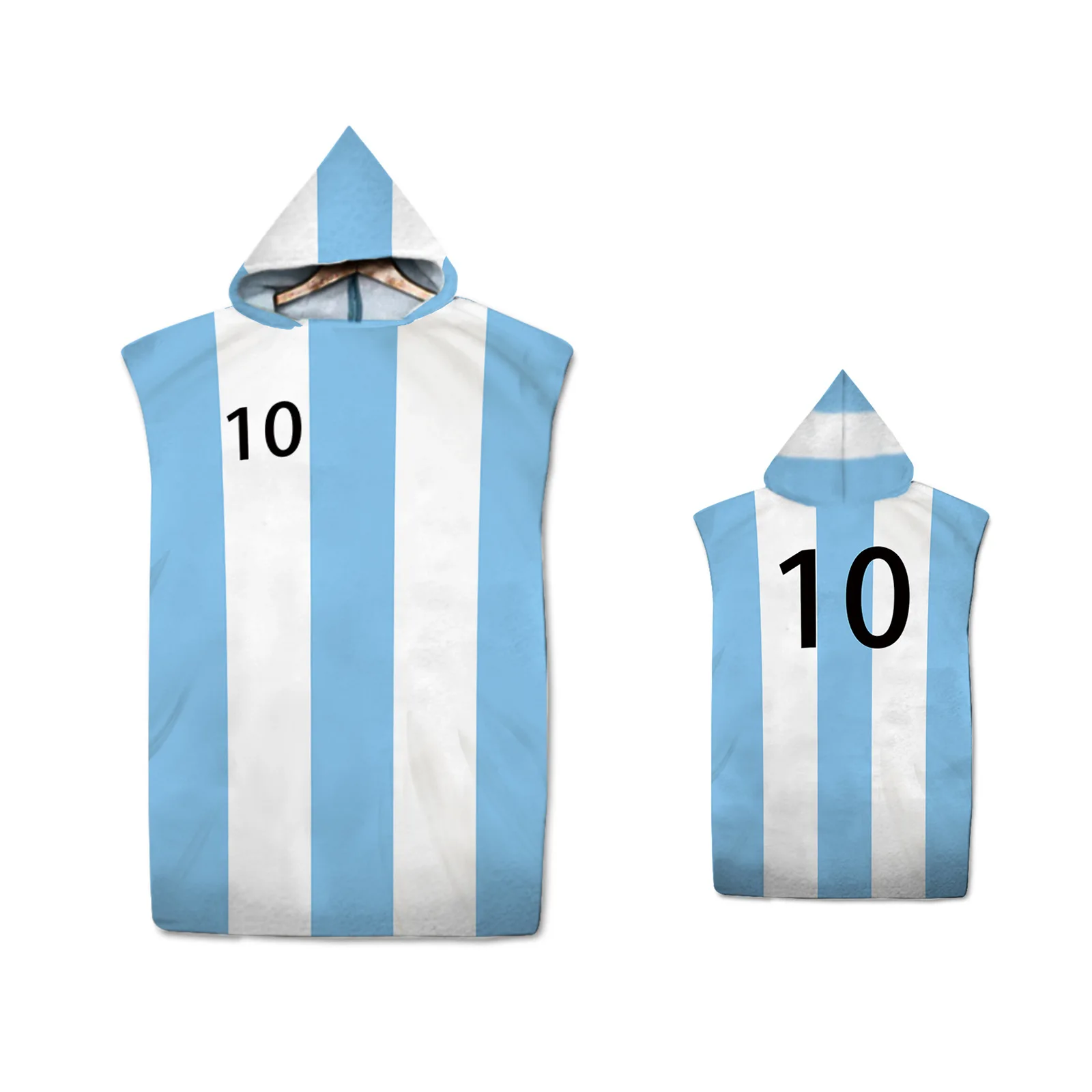 Custom Family Adult Kids Quick Dry Microfiber Women Changing Poncho Hooded Beach Swimming Surf Towel