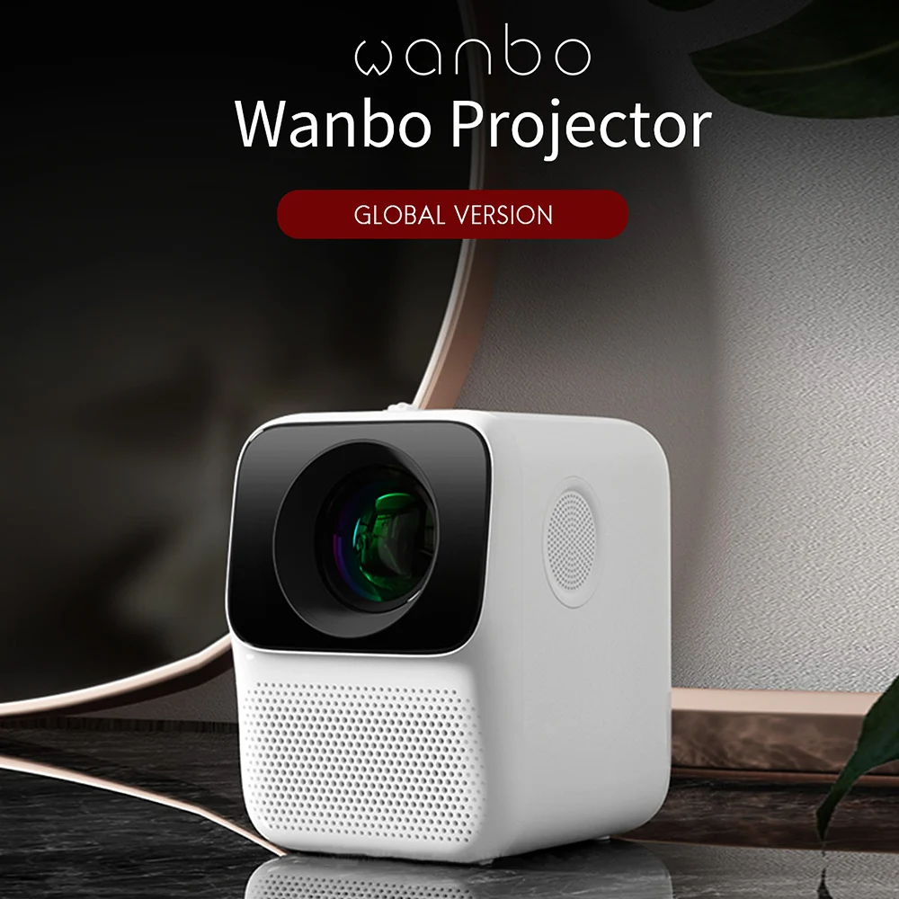 Умный проектор Wanbo T2 MAX ЖК-проектор с поддержкой 1080P вертикальное подключение USB портативный мини-проектор для домашнего