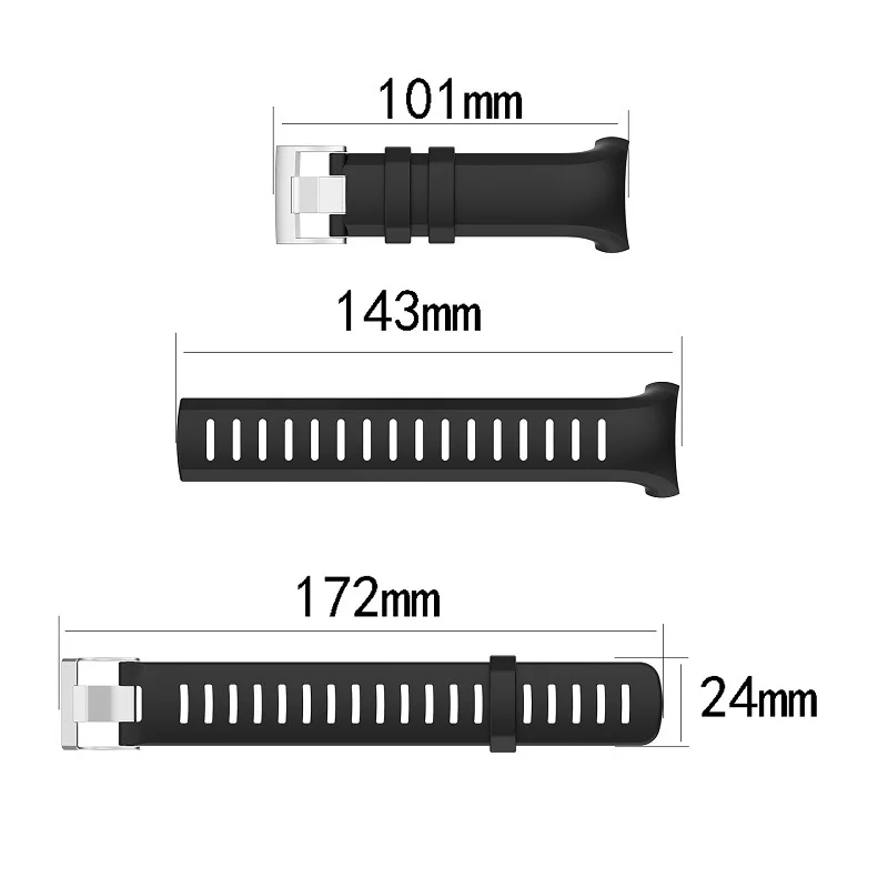 Silicone Watchband Watch Strap for Suunto D6 Dive/ D6i Novo/ D6i Zulu Universal Band Smartwatch Replacement Bracelet