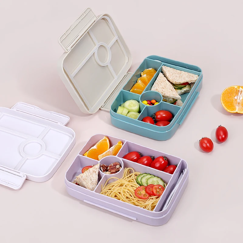 Hot Lunchbox Kids Bpa Free Compartment Food Storage Box Kids Sillicon Bento Lunch Box With Lid