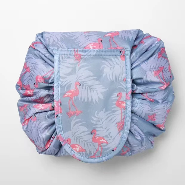 Customizable Female Travel Storage Cosmetic Bag Large Capacity Portable Waterproof Toiletry Beauty Case with Drawstring Makeup