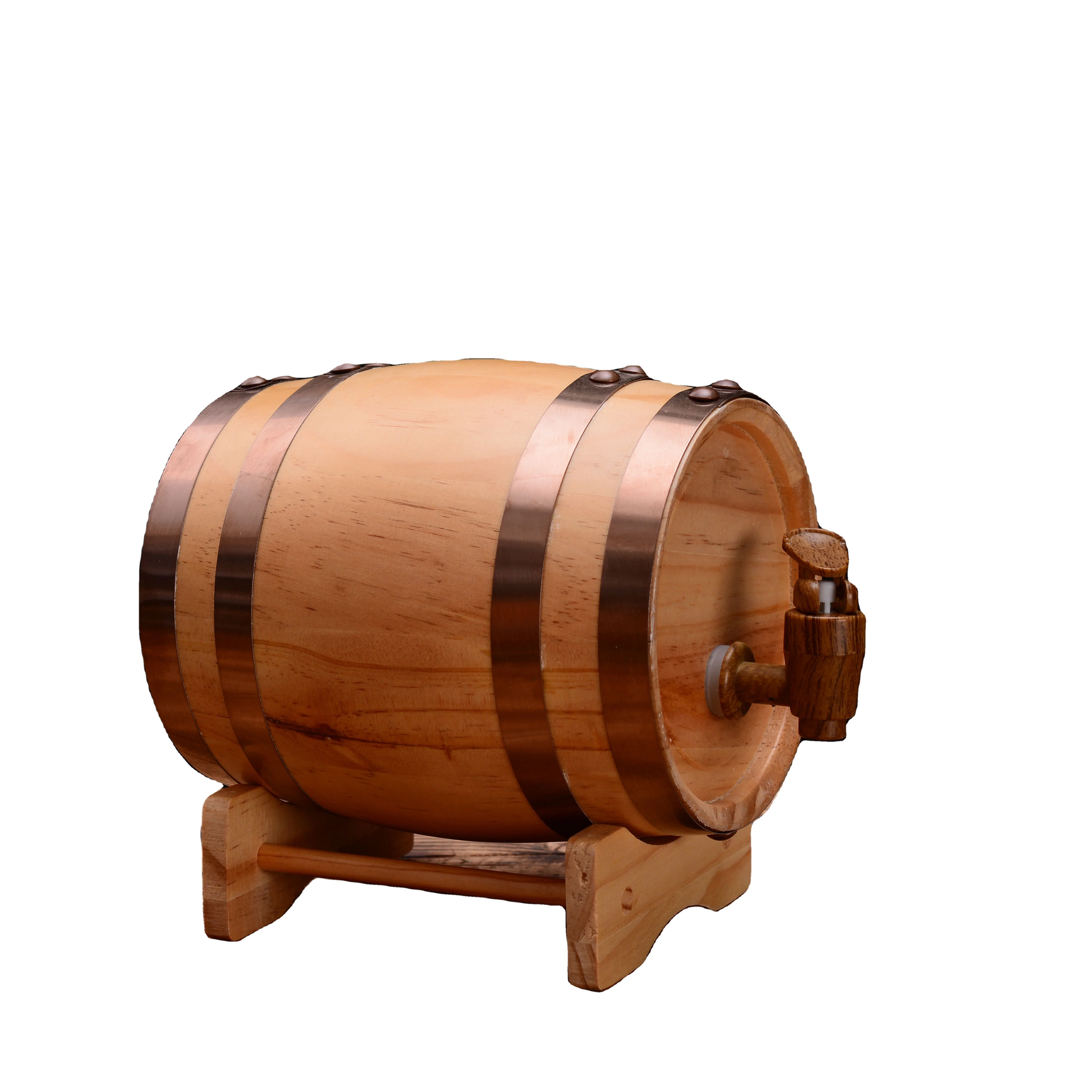 Customized 2L Mini Oak Barrel Wholesale Factory Price Rum Wine Oak Barrel Vintage Oak Barrel