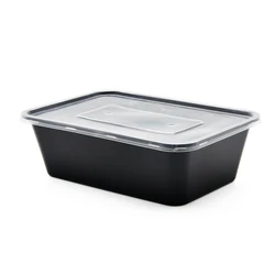 1000ML disposable plastic pp microwave food meal prep container with lid bento lunch box
