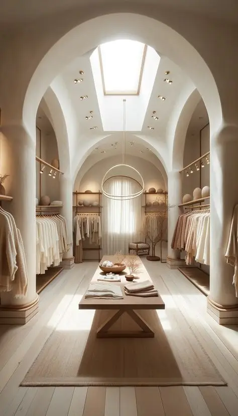 Luxury Shop Fittings and Display Boutique Furniture Custom Gold Display Rack Clothing Store Display for Fashion Ladies Shop