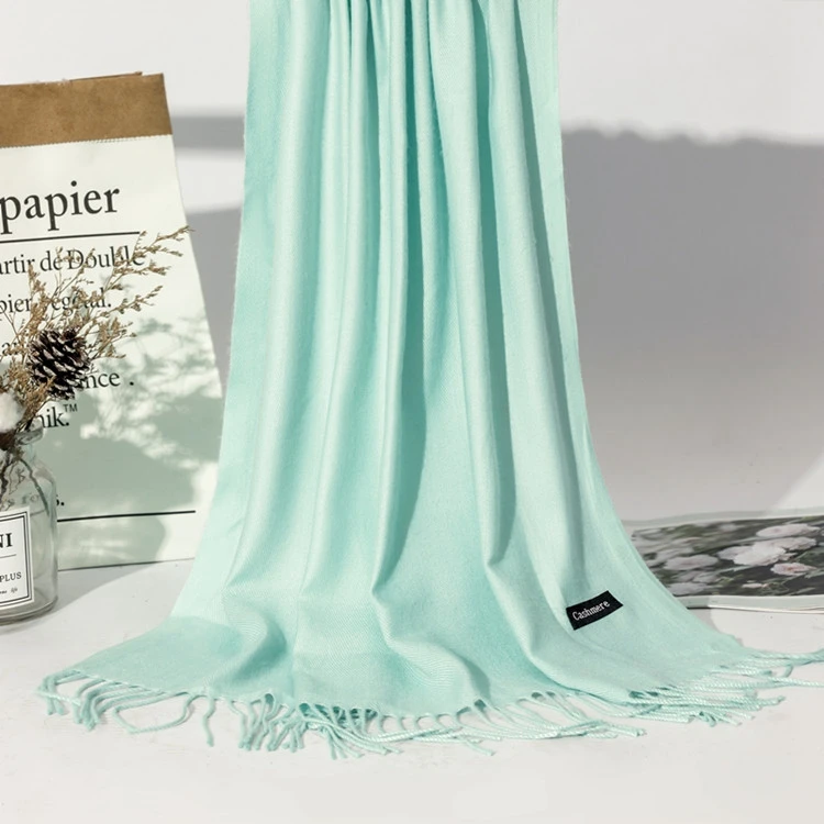 2020 New Soft Cashmere Scarves Women Solid Color Wraps Thin Long Scarf Tassel Casual Lady Winter Female Shawl With Many Colors
