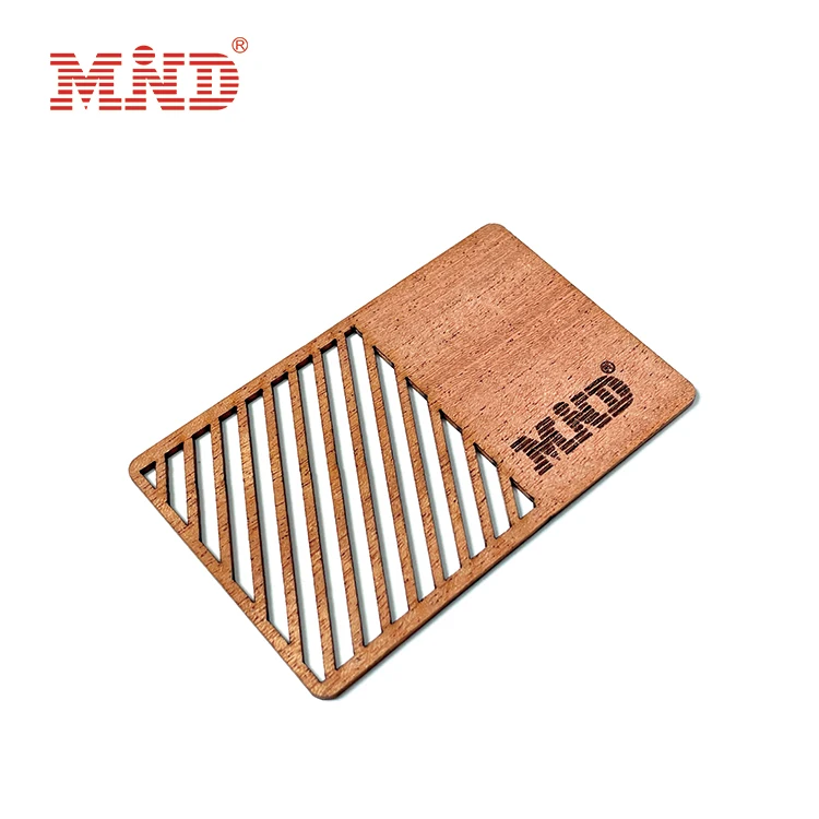 Wholesale factory hot sale laser engraved wood business cards