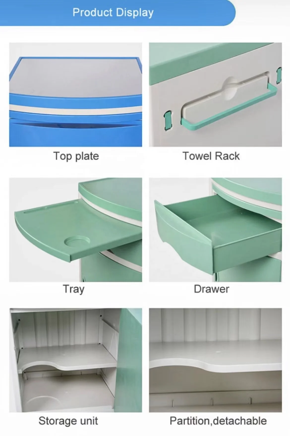 China wholesale price Medical furniture cabinet  high quality ABS hospital  bedside cabinet is suitable for inpatient wards