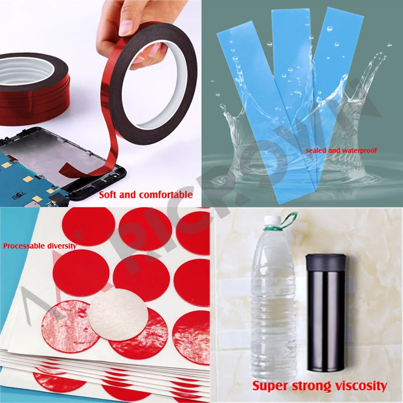 0.8mm PE Foam Tape Double-side Tape  for Nameplate Advertisement Poster Photo Frame Industrial