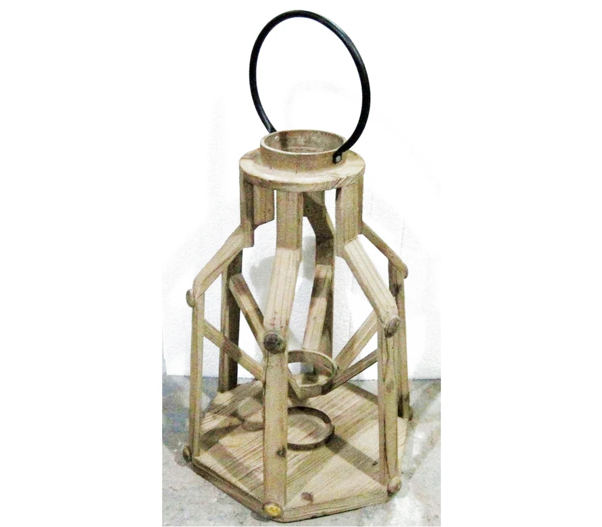 
Amazon best seller candle holder walkway stand decoration wood lanterns 