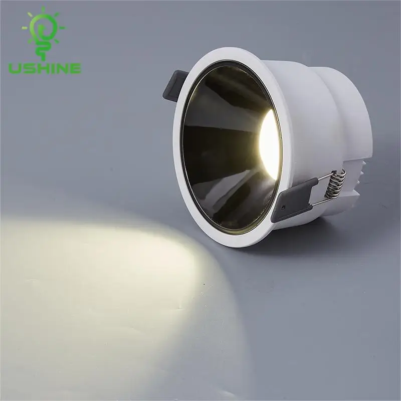 Оптовая продажа антибликовый дизайн 7 Вт 12 15 Круглый квадратный алюминиевый потолочный Встраиваемый светодиодный светильник