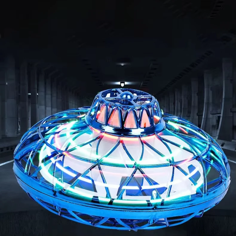 New Arrival Free Turn Automatic Return Flying ufo Ball With LED Light Ground Gyro Mode ufo Ball Toys for Kids