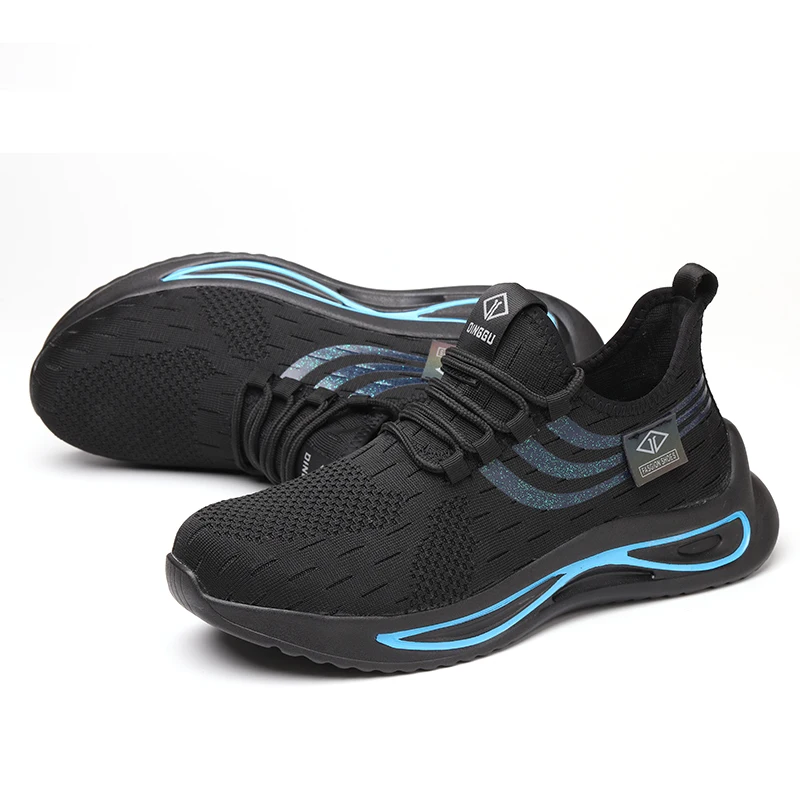 Легкая рабочая обувь со стальным носком безопасная Мужская промышленная спортивная защитная СИЗ