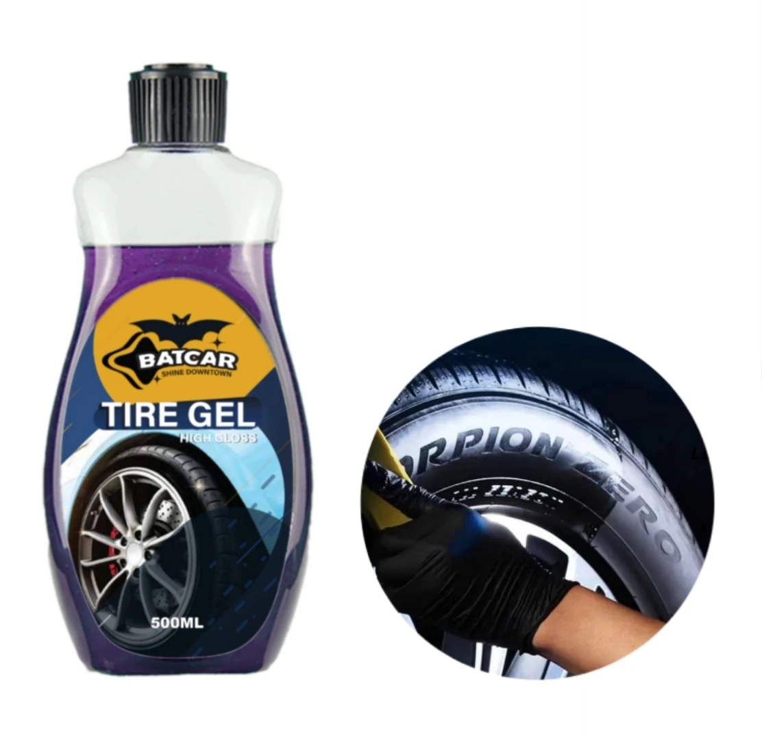 tire polish high glossy and high quality effect make tire looking wet and glossy also protects it from sunlight best tire shine