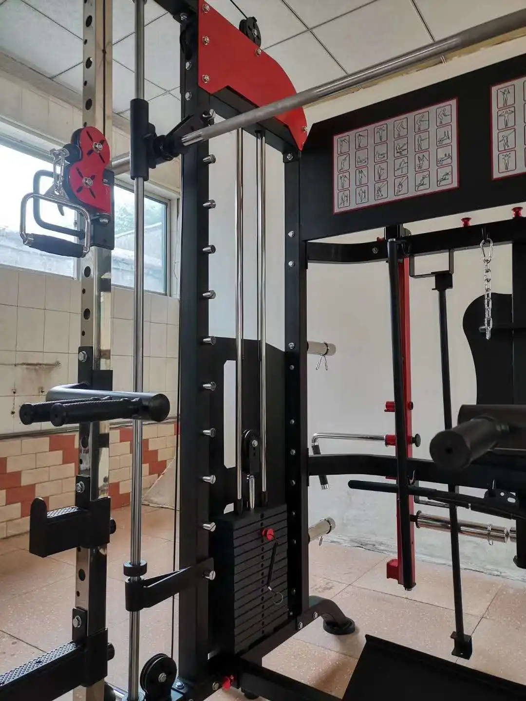 
Professional multi functional gym equipment exercise for sale bearings smith machine parts 