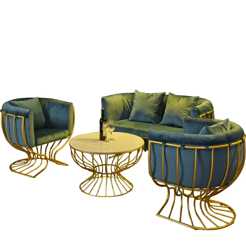 home furniture  modern design couch set living room fabric metal frame sofa