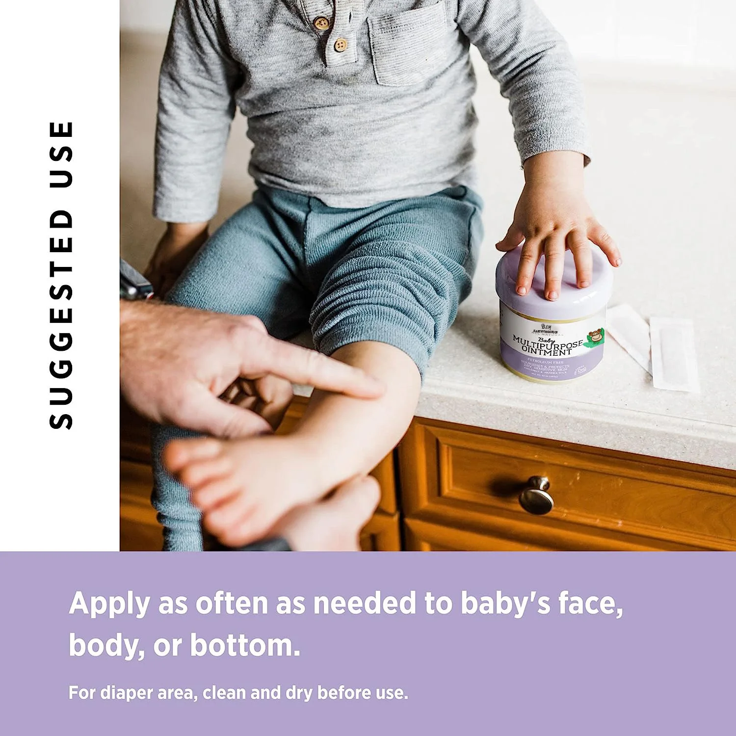 Baby Ointment All Over Gentle Skin Protection for Newborns Up Soothes Dry Irritated Skin Diaper Area Dry Scalp Drool Irritation
