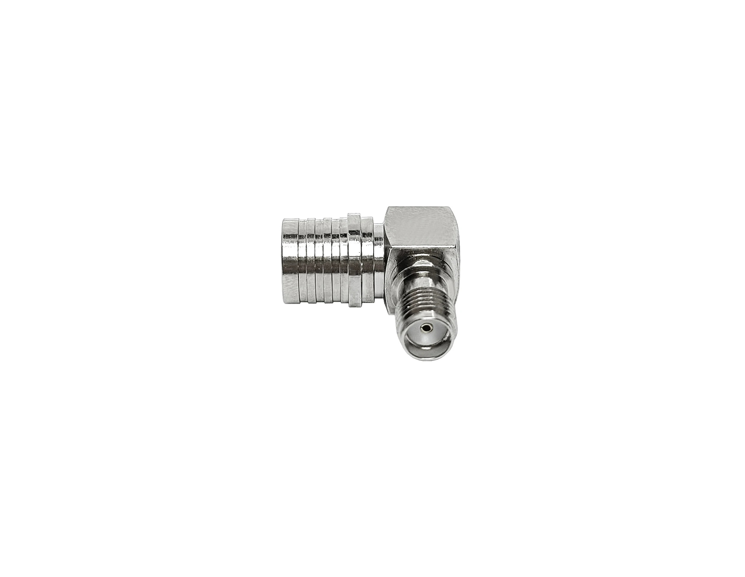 Factory Supplier RF Connector 0-18Ghz QMA Male Right Angle To SMA Connector SMA Female Connectors RA Coaxial TNC Cable Adaptor