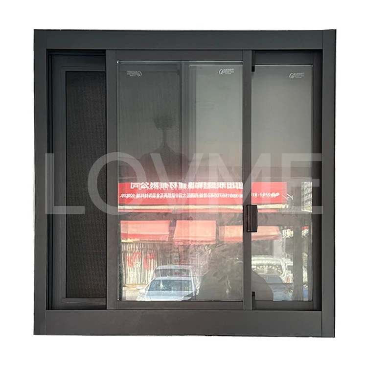 Double Glass Hurricane Protection Energy-Saving Efficient Custom Aluminum Smoothly Sliding Window