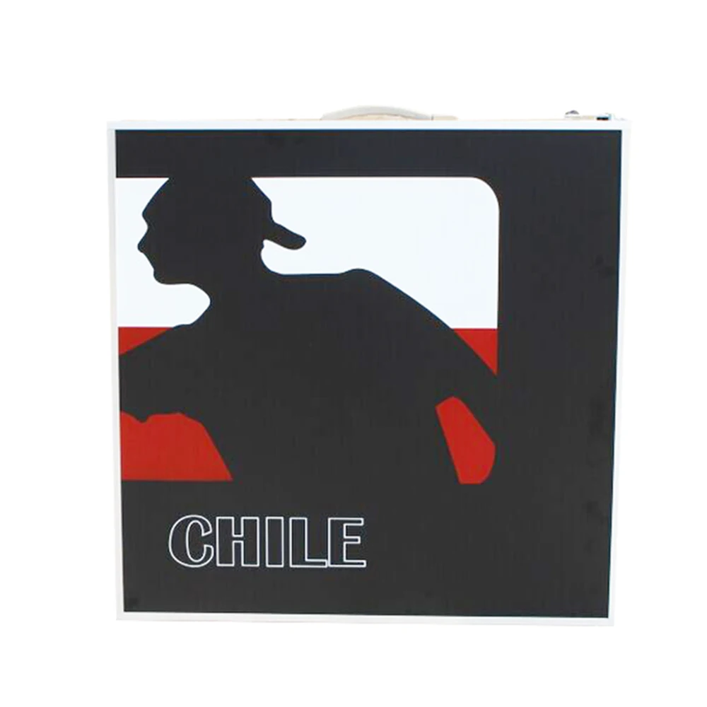 
Portable custom pattern beer pong aluminium folding table adjustable picnic camping table for Party Game 