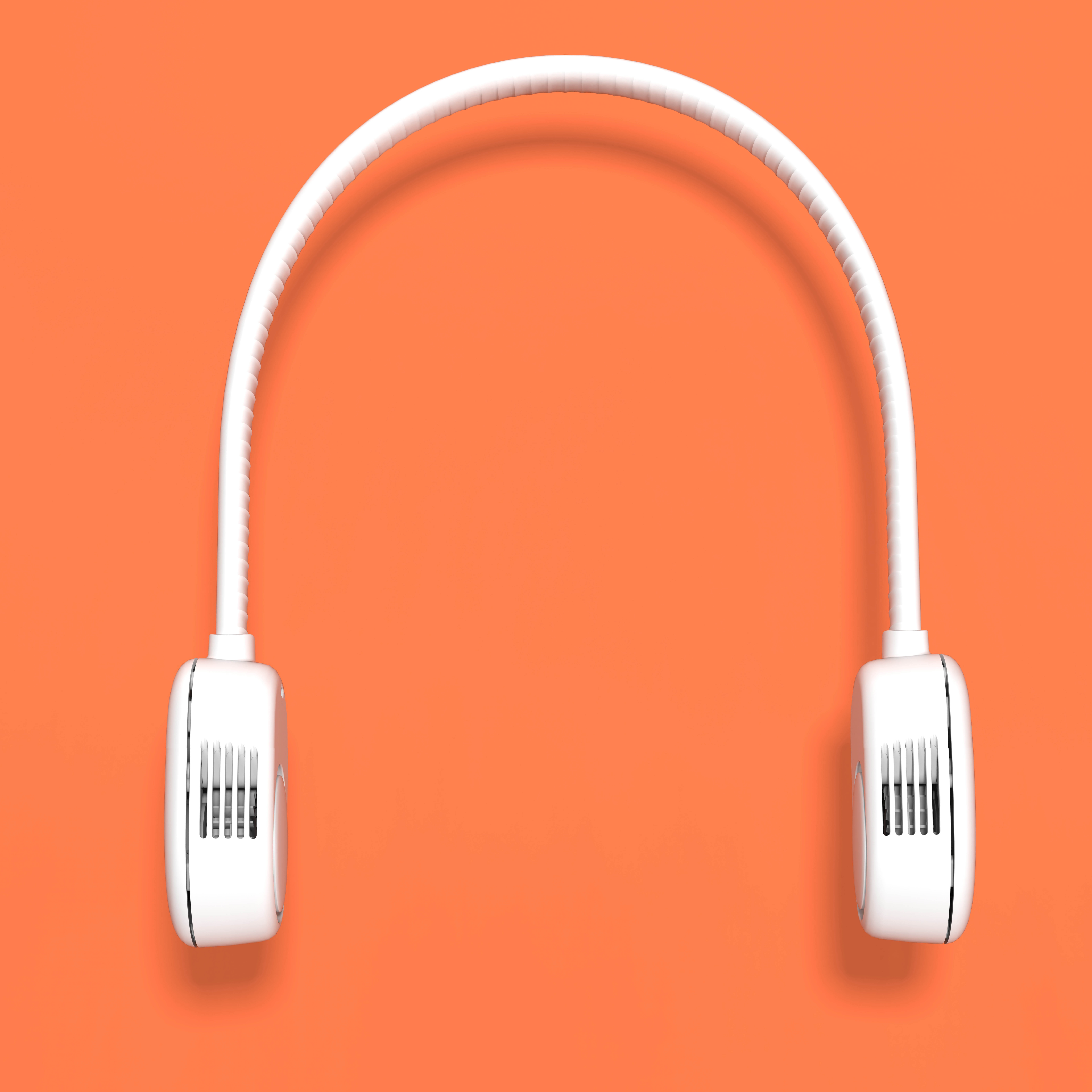 new ABS 3 wind speed Type-C folding   battery hands free portable  bladeless wearable refrigerator  neck hung fan