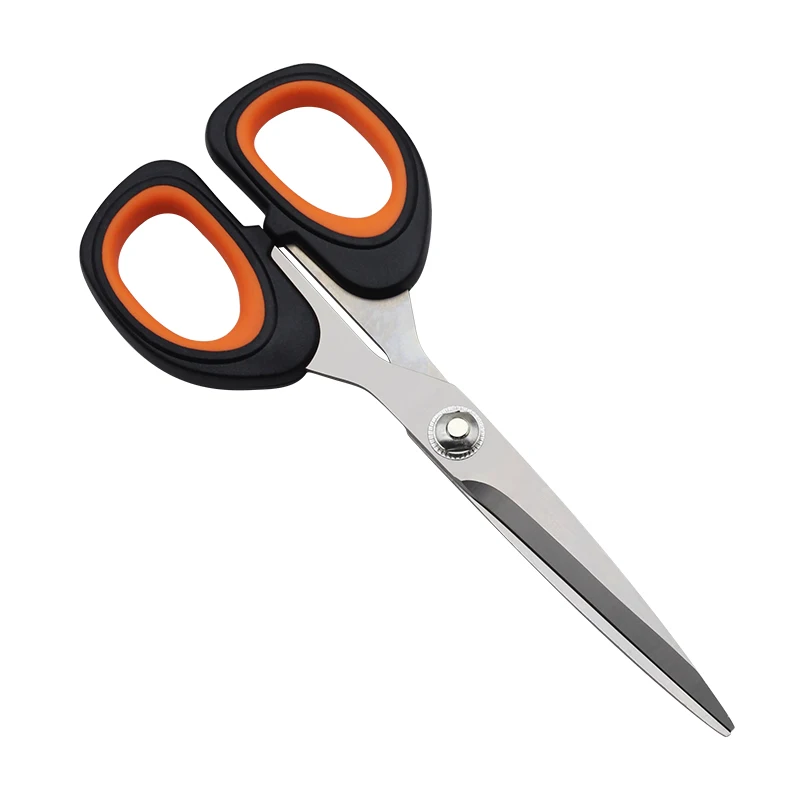 Wholesale Rubber and Plastic Office Scissors Paper-cut Student Scissors Stainless Steel Scissors
