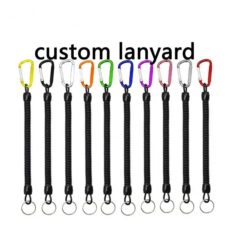 Retractable Heavy Duty Elastic Spiral Tool Hang Safety Lanyard For Safety Resilience Rope